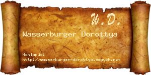 Wasserburger Dorottya névjegykártya